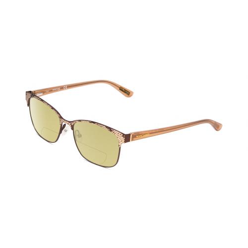 Guess by Marciano GM0318 Lady Polarized Bifocal Sunglasses Snake Skin Brown 52mm Yellow