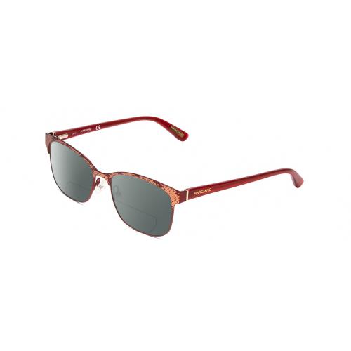 Guess by Marciano GM0318 Lady Polarized Bifocal Sunglasses in Snakeskin Red 52mm Grey