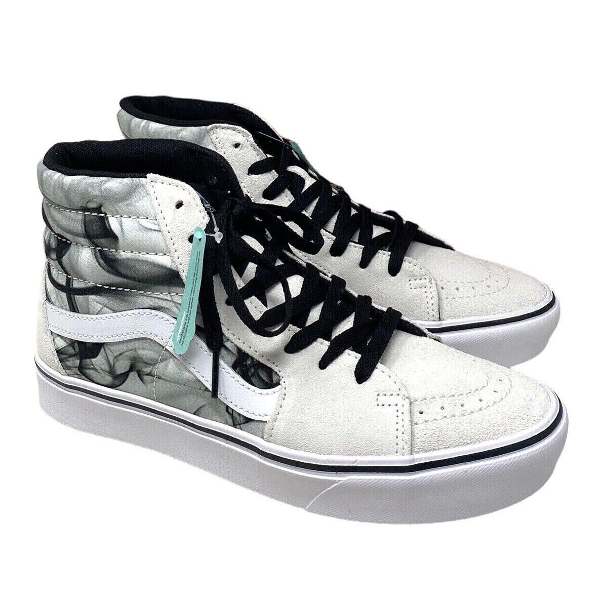 Vans Comfycush Sk8-Hi Shoes Skate White Suede Canvas Women`s Size VN0A7TNOYB2