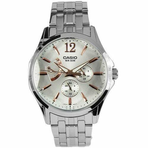 Casio Men`s MTP-E320DY-1A / MTP-E320DY-2A / MTP-E320DY-7A Analog Watches Silver