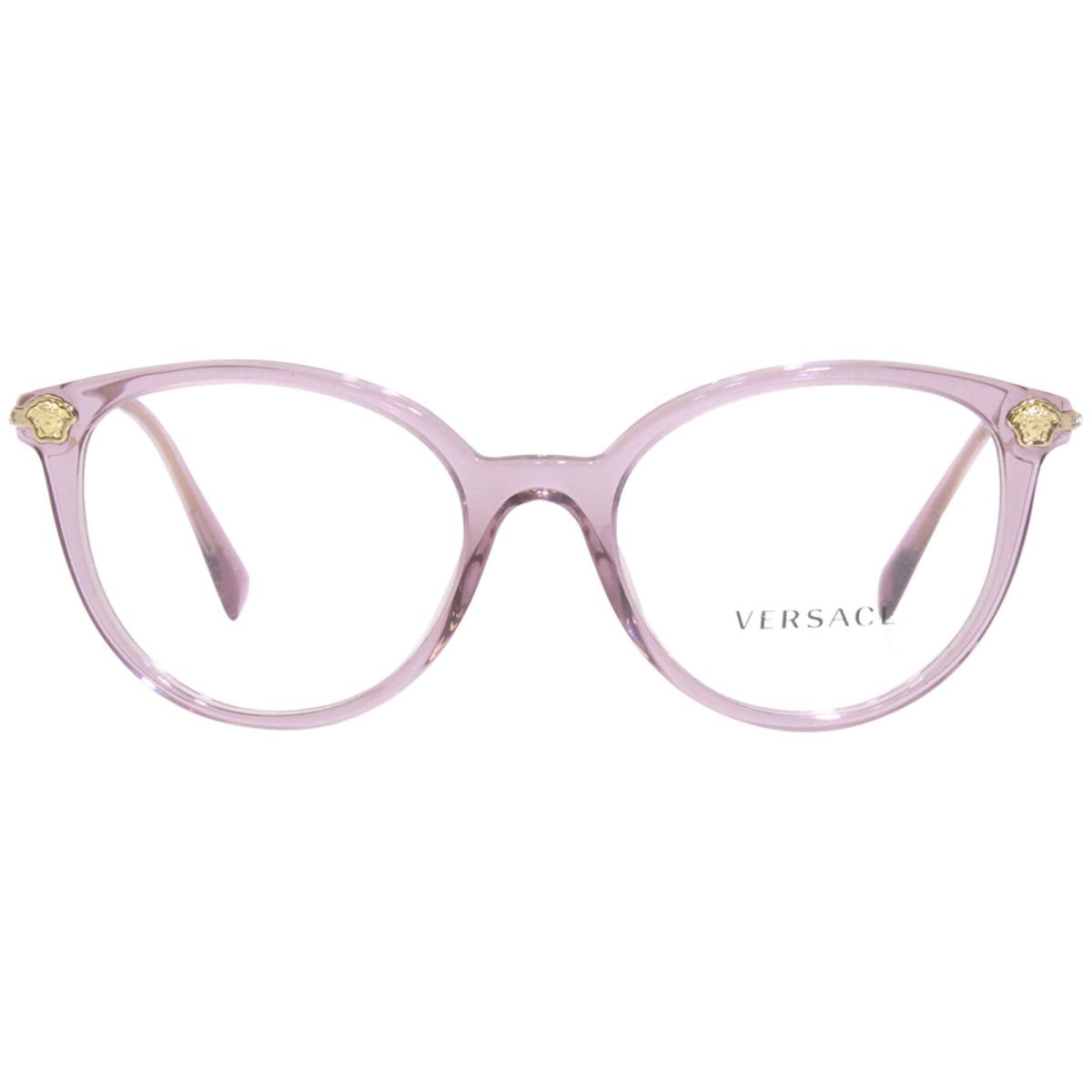 Versace 3251-B 5279 Eyeglasses Frame Women`s Transparent Violet Full Rim 54-mm