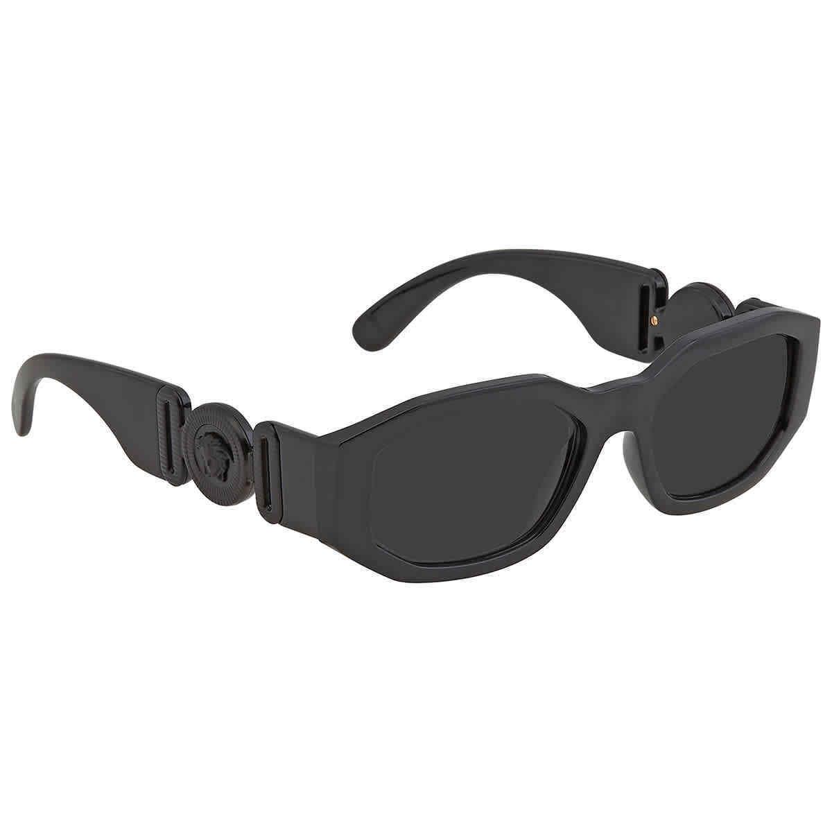 Versace Dark Gray Geometric Unisex Sunglasses VE4361 536087 53 VE4361 536087 53