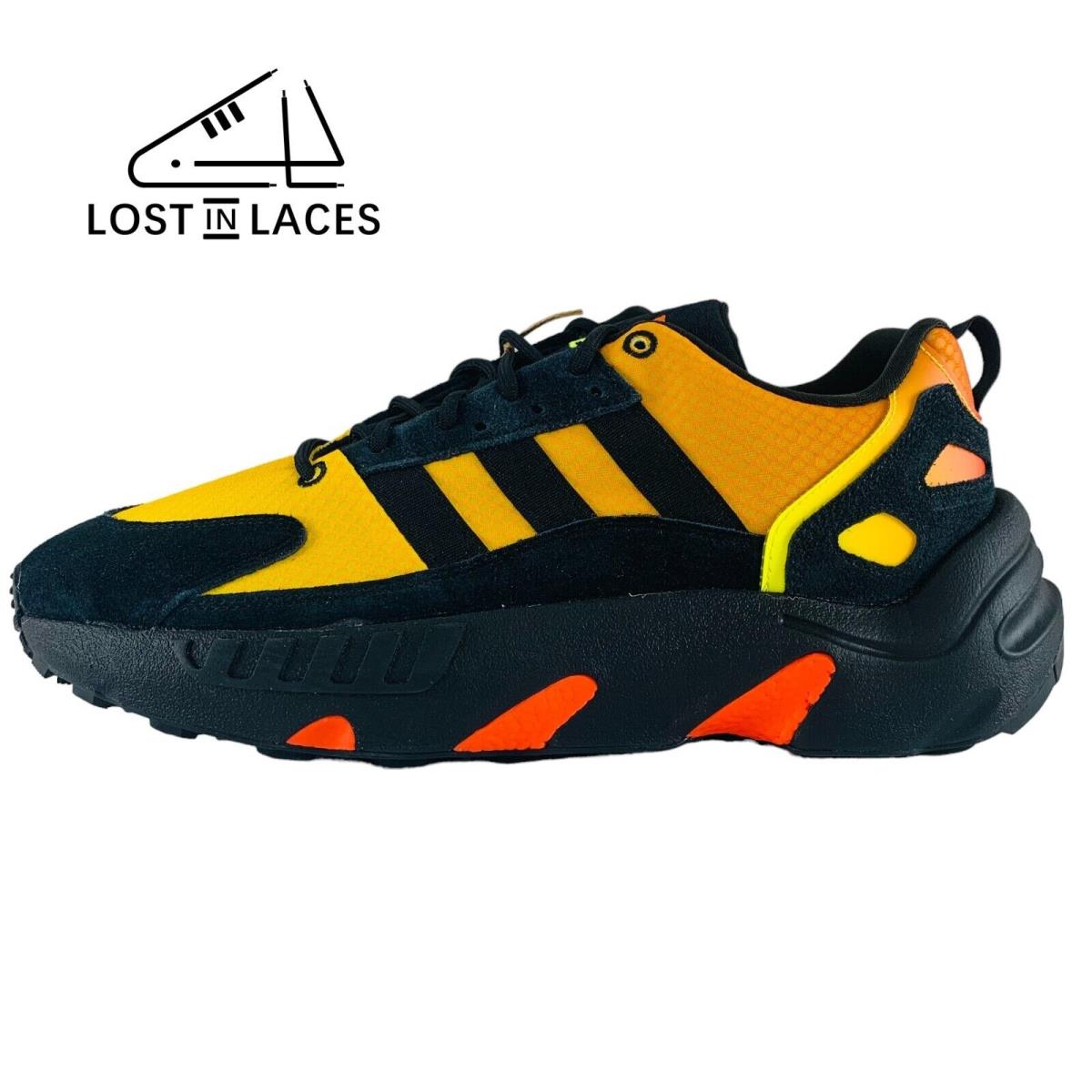 Adidas ZX 22 Boost Black Orange Yellow Sneakers Shoes FZ5885 Men`s Sizes