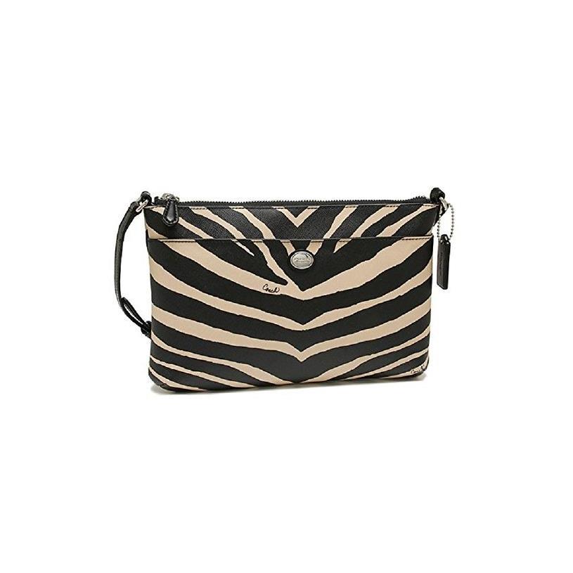 Coach Peyton Signature Zebra Print Swingpack Crossbody Bag Purse F52531 Bag