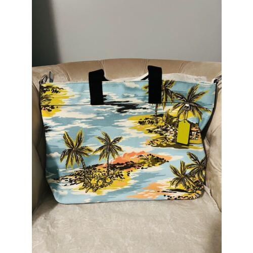 Coach CK261 Canvas Tote 38 Hawaii Print Beach Men s Large Travel Bag Handbag