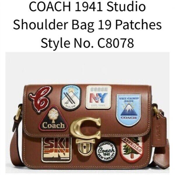 Coach Woman s 1941 Studio Shoulder Bag 19 Patches Style No. C8078 Reserve