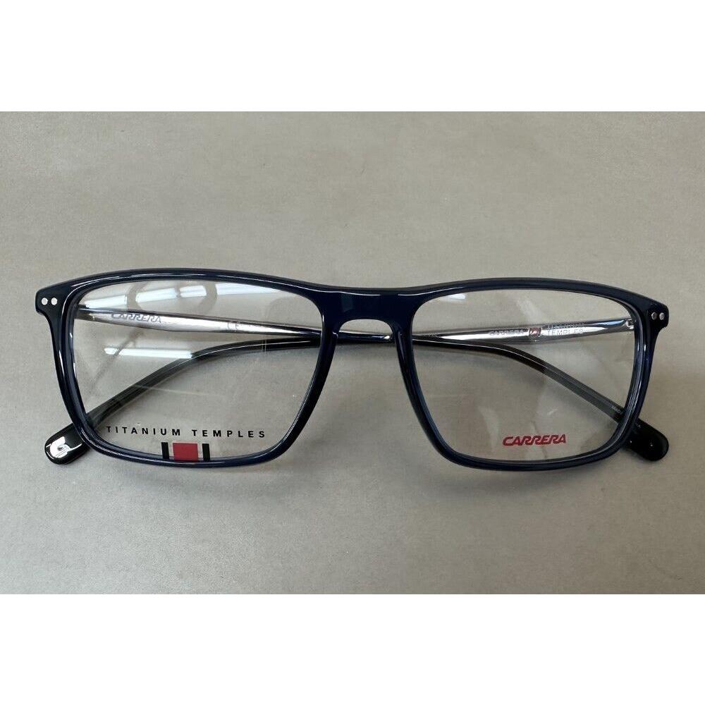 Carrera 8866 Men`s Eyeglasses Frames Blue Rectangle 54-16-145