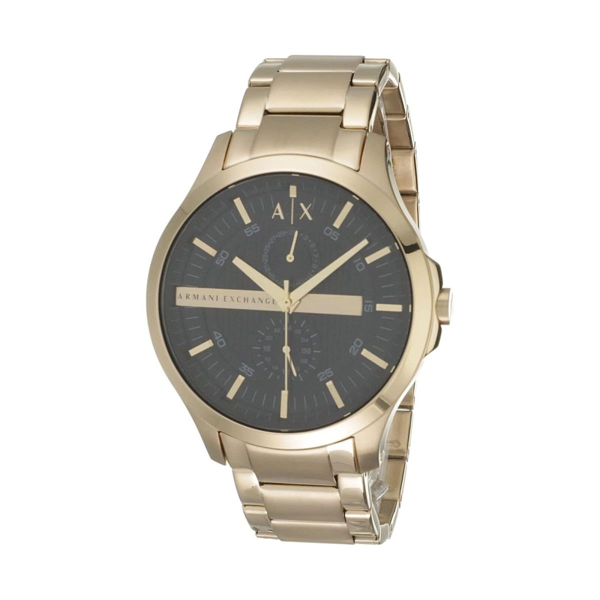 Armani Exchange Black Dial Gold Pvd Mens Watch AX2122