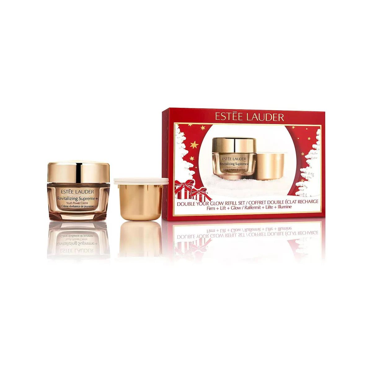 Estee Lauder Double Your Glow Revitalizing Supreme+ 2Pcs Set 1.7oz+1.7 Refill