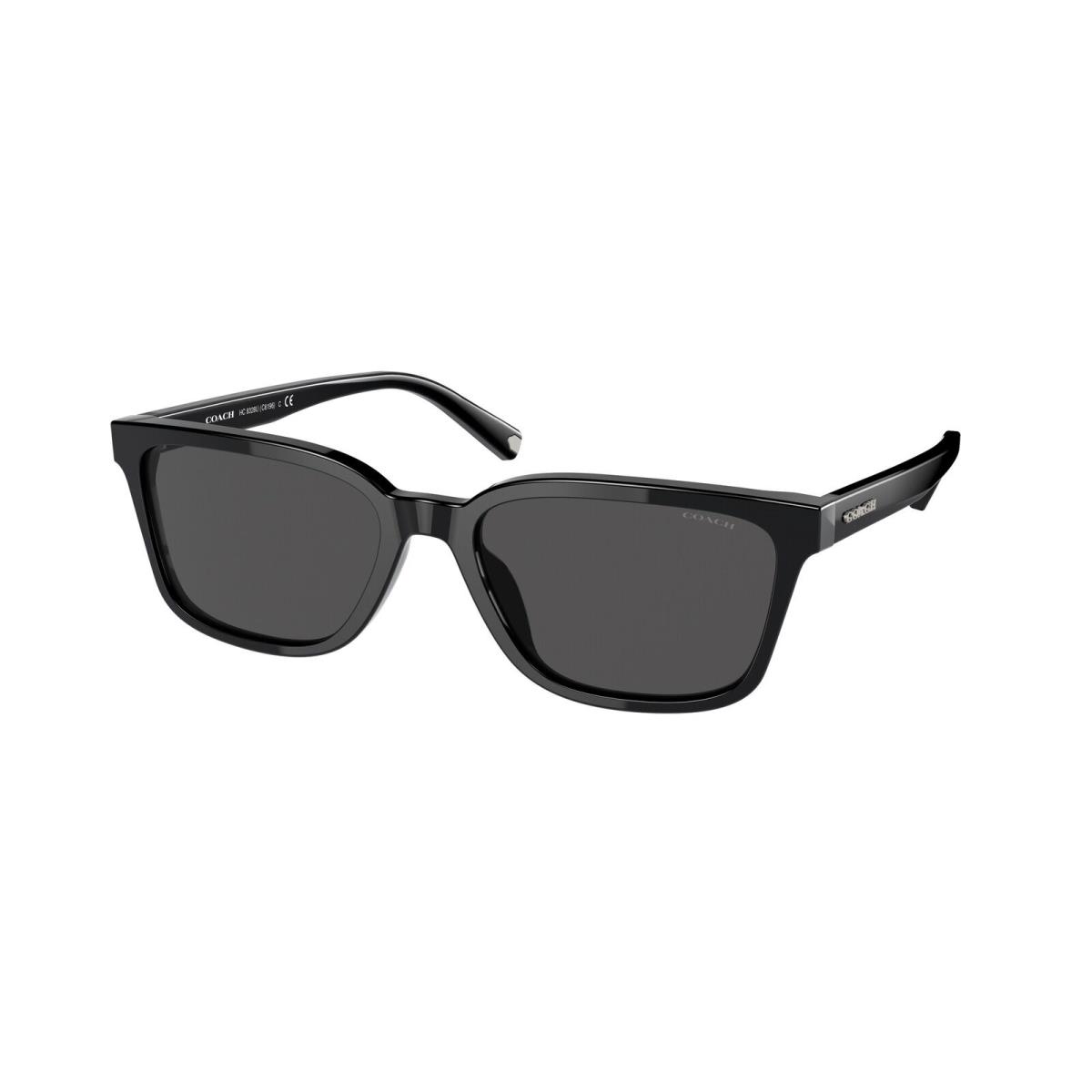 Coach HC8328U 500287 C6196 Black Dark Grey Solid 57 mm Men`s Sunglasses