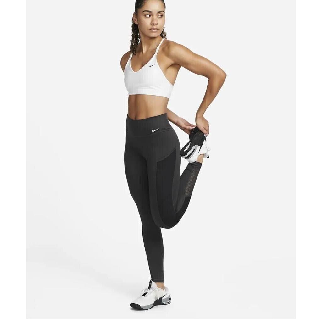 Nike M One Women`s Mid-rise Therma Fit Tights-smoke Grey/black DQ6271-070