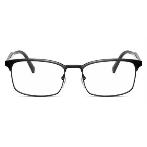 Prada PR 54WV Eyeglasses Men Black Rectangle 56mm