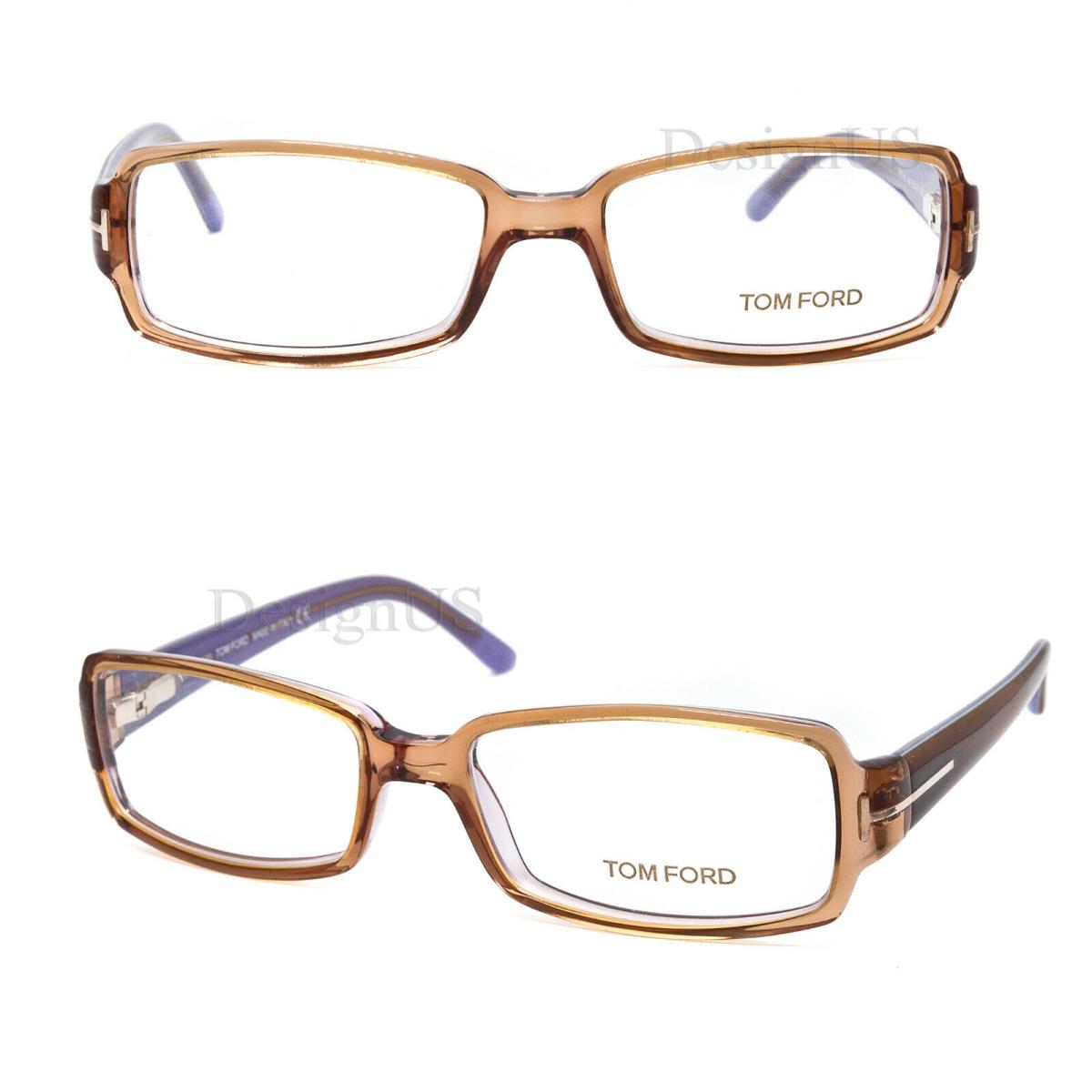 Tom Ford TF5185 050 Clear Brown 53/16/135 Eyeglasses Made Italy