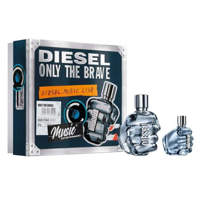 Diesel Only Brave Gift Set For Men 2 Piece Eau De Toilette 4.2oz and 1.1 oz