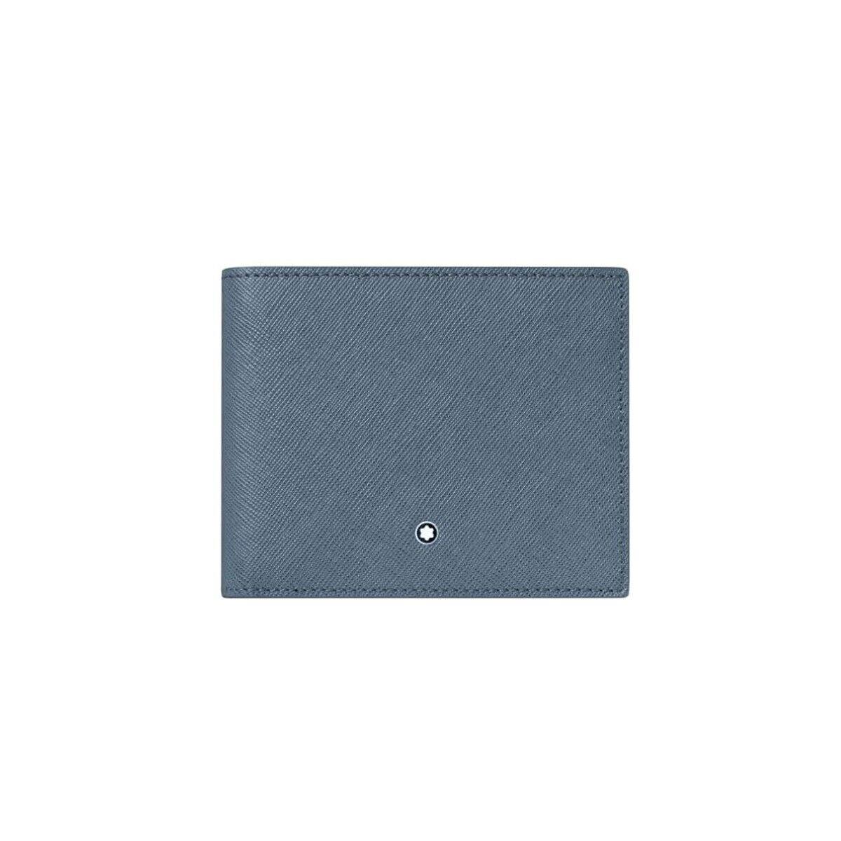 Montblanc Sartorial Leather Men`s Wallet 8CC Denim Blue 124185
