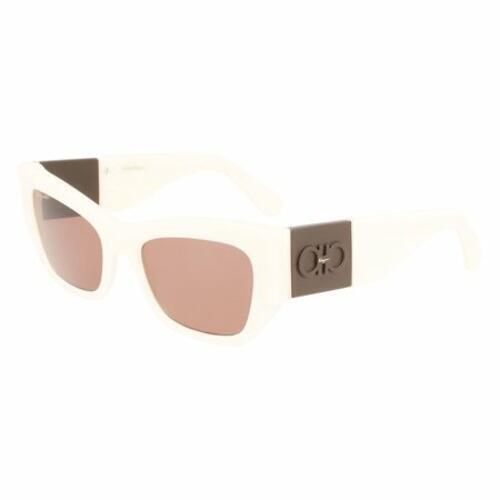 Salvatore Ferragamo SF 1059S 278 Marble Ivory Sunglasses with Brown Lenses