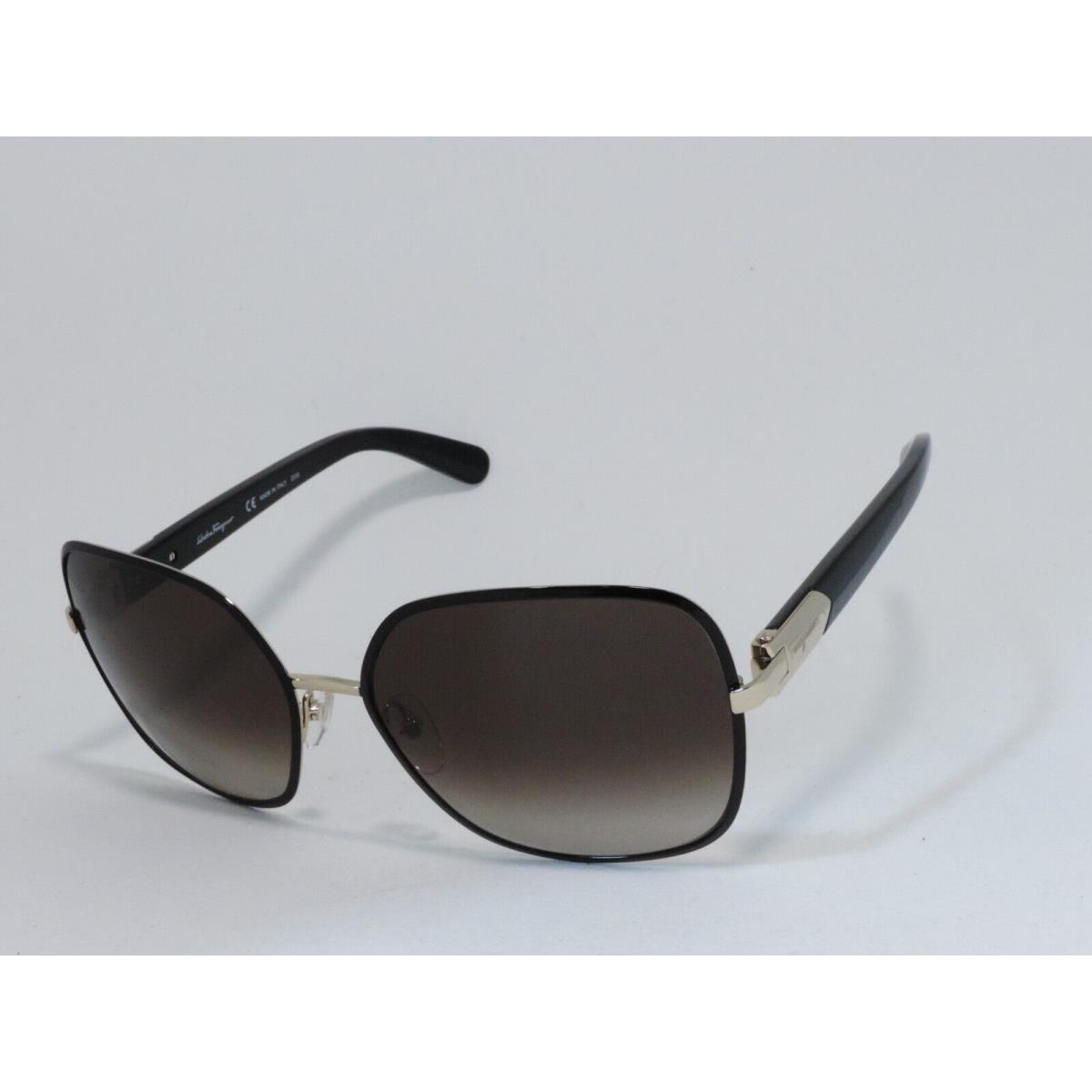 Salvatore Ferragamo SF150S Square Sunglasses Light Gold Black 59-16-135