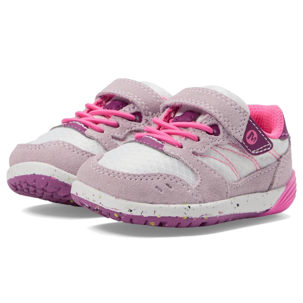 Girl`s Sneakers Athletic Shoes Merrell Kids Bare Steps A83 Toddler Lilac/Berry