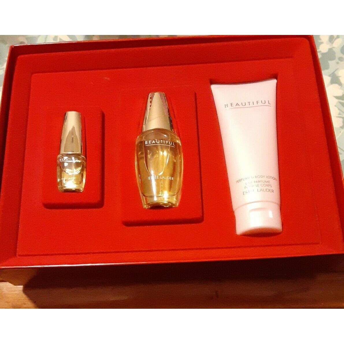 Beautiful Estee Lauder Women Perfume Edp Spray 1.0oz Mini .16oz 3 Piece Gift Set