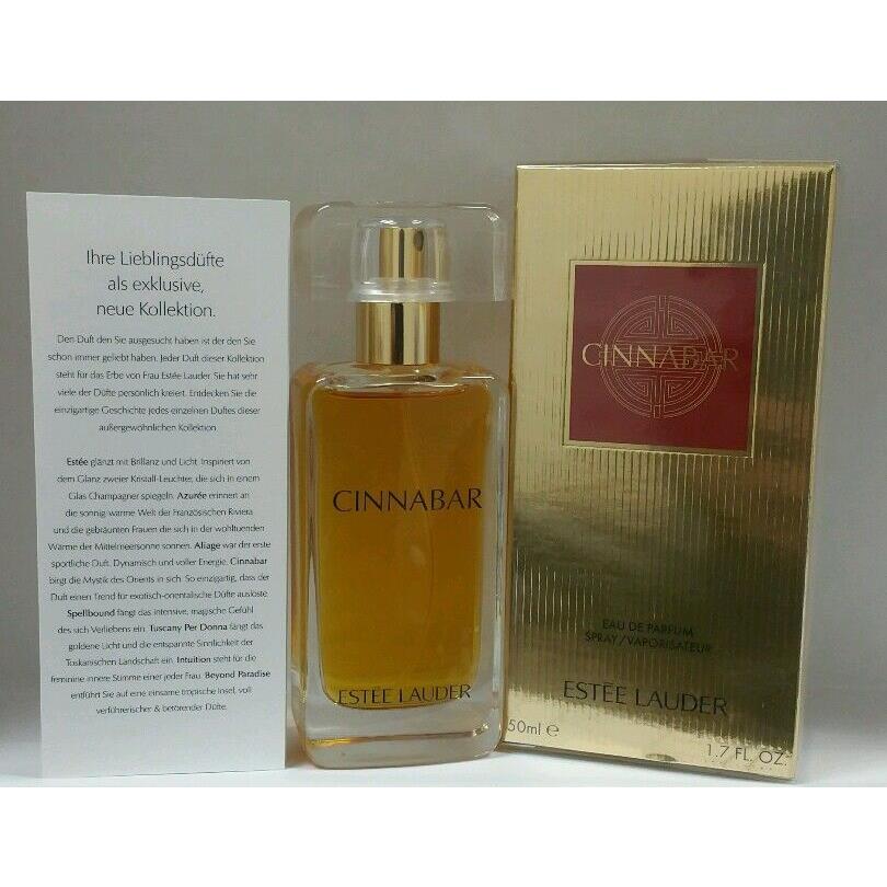 Estee Lauder Cinnabar For Women 1.7 Fl.oz 50 Ml Eau de Parfum Spray Boxed