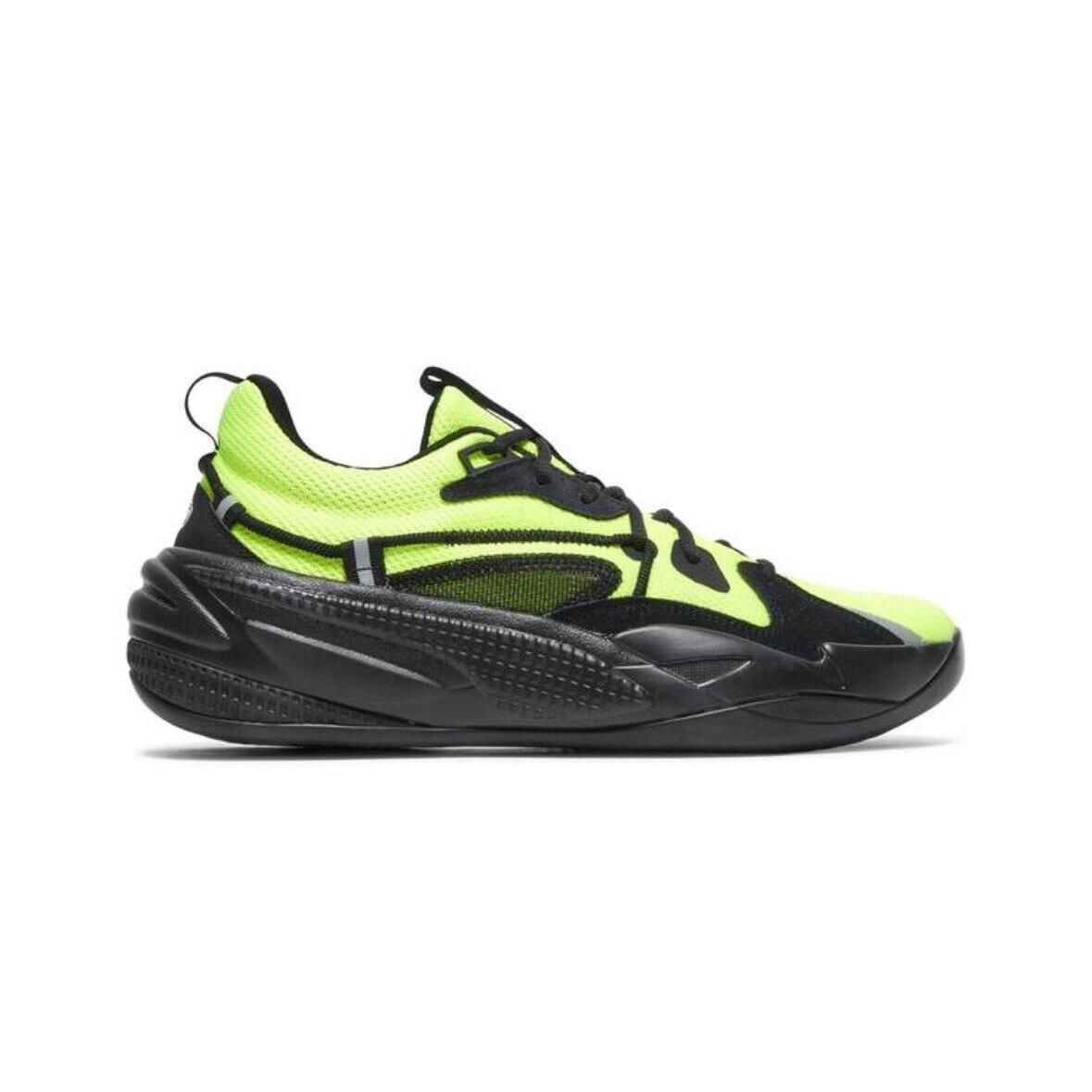 Puma Rs-dreamer Safety Yellow Black Basketball Shoes 193990-19 Mens 9.5