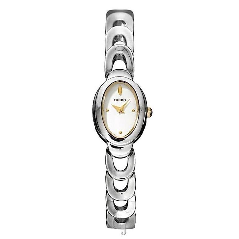 Seiko Stainless Steel White Dial Women S Watch SUJE19