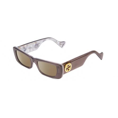 Gucci GG0516S Womens Polarized Sunglasses Grey Marble White Pearl 52mm 4 Options Amber Brown Polar