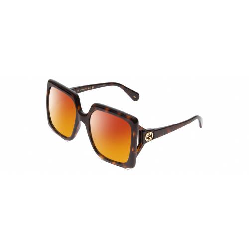 Gucci GG0876S Women`s Oversized Polarized Sunglasses Havana Tortoise 60mm 4 Opt Red Mirror Polar