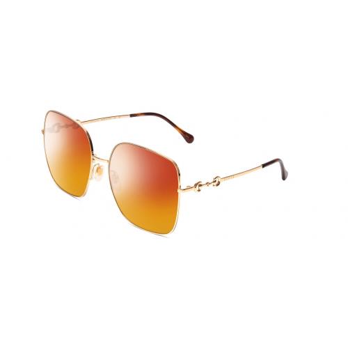 Gucci GG0879S Womens Polarized Sunglasses in Gold/tortoise Havana 61mm 4 Options Red Mirror Polar