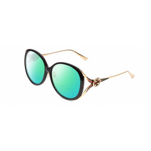 Gucci GG0226SK Womens Polarized Bifocal Sunglasses in Black/gold 60mm 41 Options Green Mirror