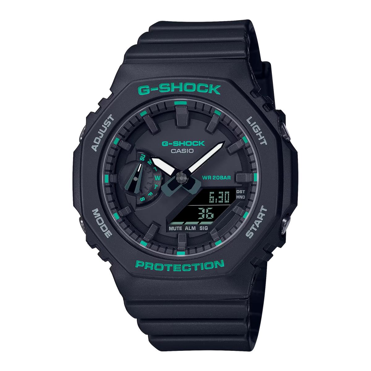 Casio G-shock GMAS2100GA-1A Ana-digi Casioak Black Green Limited Watch