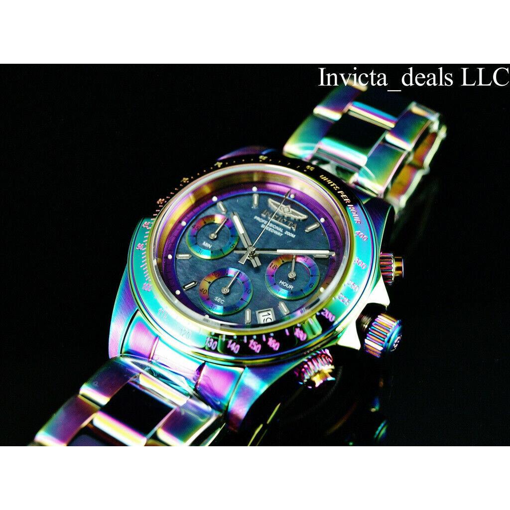 Invicta watch Speedway - Black Dial, Multicolor Band, Iridescent Bezel