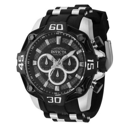 Invicta Men`s 44704 Pro Diver Chronograph Carbon Fiber Dial Bezel 100M Watch