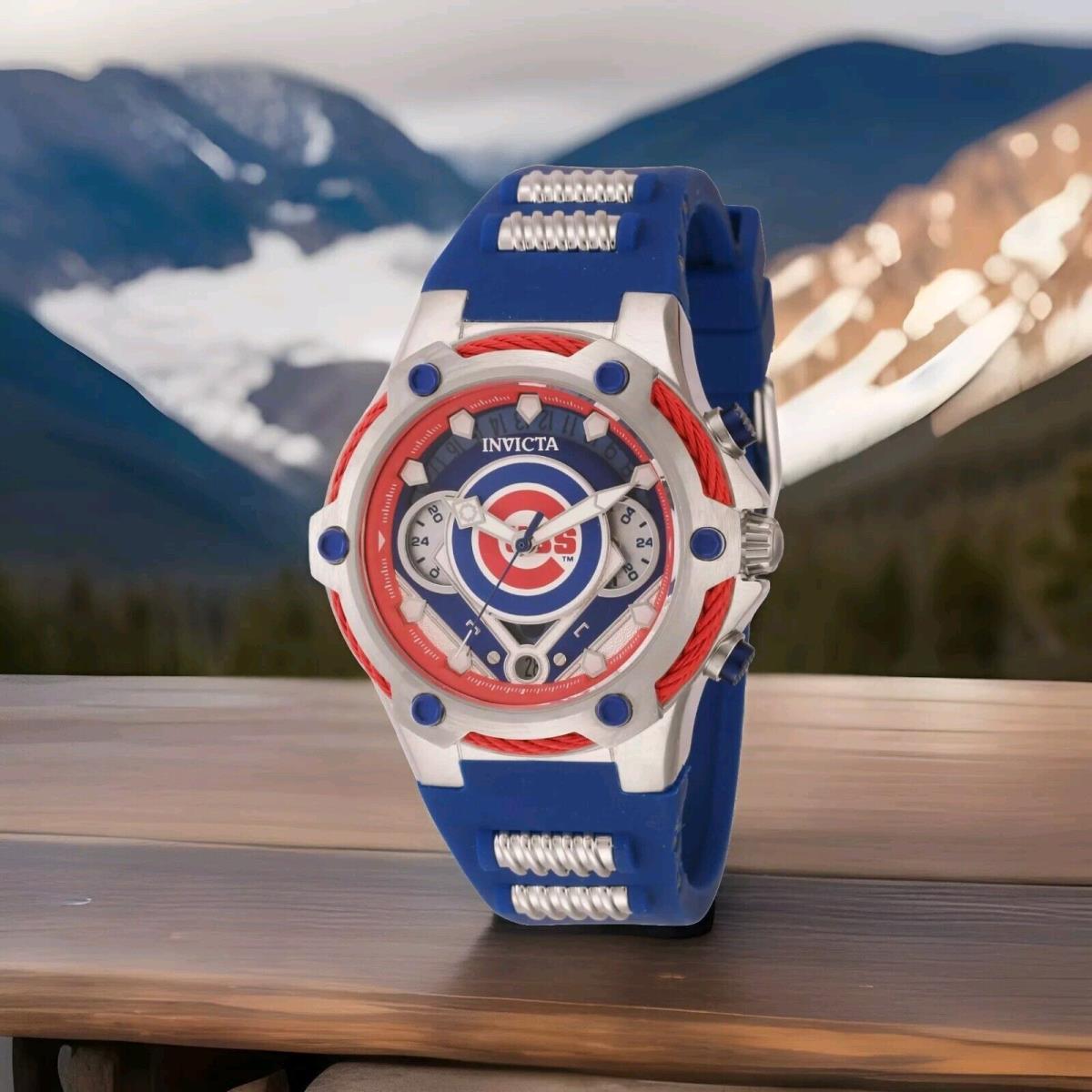 Invicta Mlb Chicago Cubs Women`s Watch - 40mm Blue Steel 43518