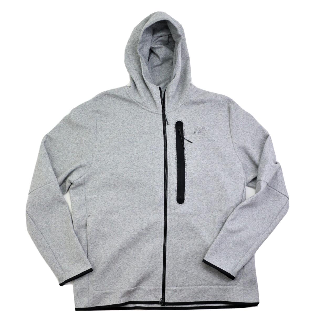 Nike Revival Tech Fleece Full-zip Hoodie Black/grey Jacket Men`s Size XL