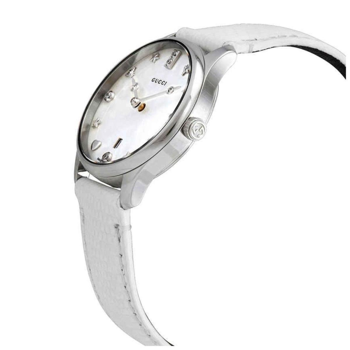 Gucci YA126597 Women`s G-timeless White Mother of Pearl Quartz Watch