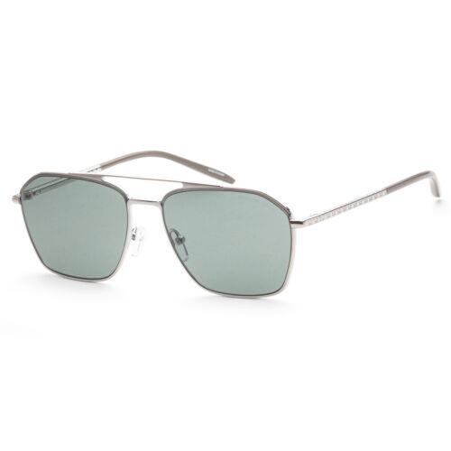 Michael Kors Men`s MK1124-115382 Fashion 56mm Shiny Silver Sunglasses