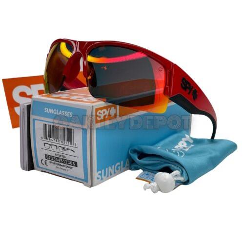Spy Optic Flyer Polished Red/red Spectra Mirror Sunglasses 673344512365 - Frame: POLISHED RED, Lens: Red