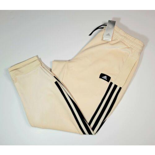 Adidas Mens Future Icons Premium O-shaped Velour Pants Cream Black Size M XL
