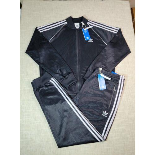 Adidas Superstar Tracksuit Jacket Pants S M L XL 2XL Mens Black White Full Zip