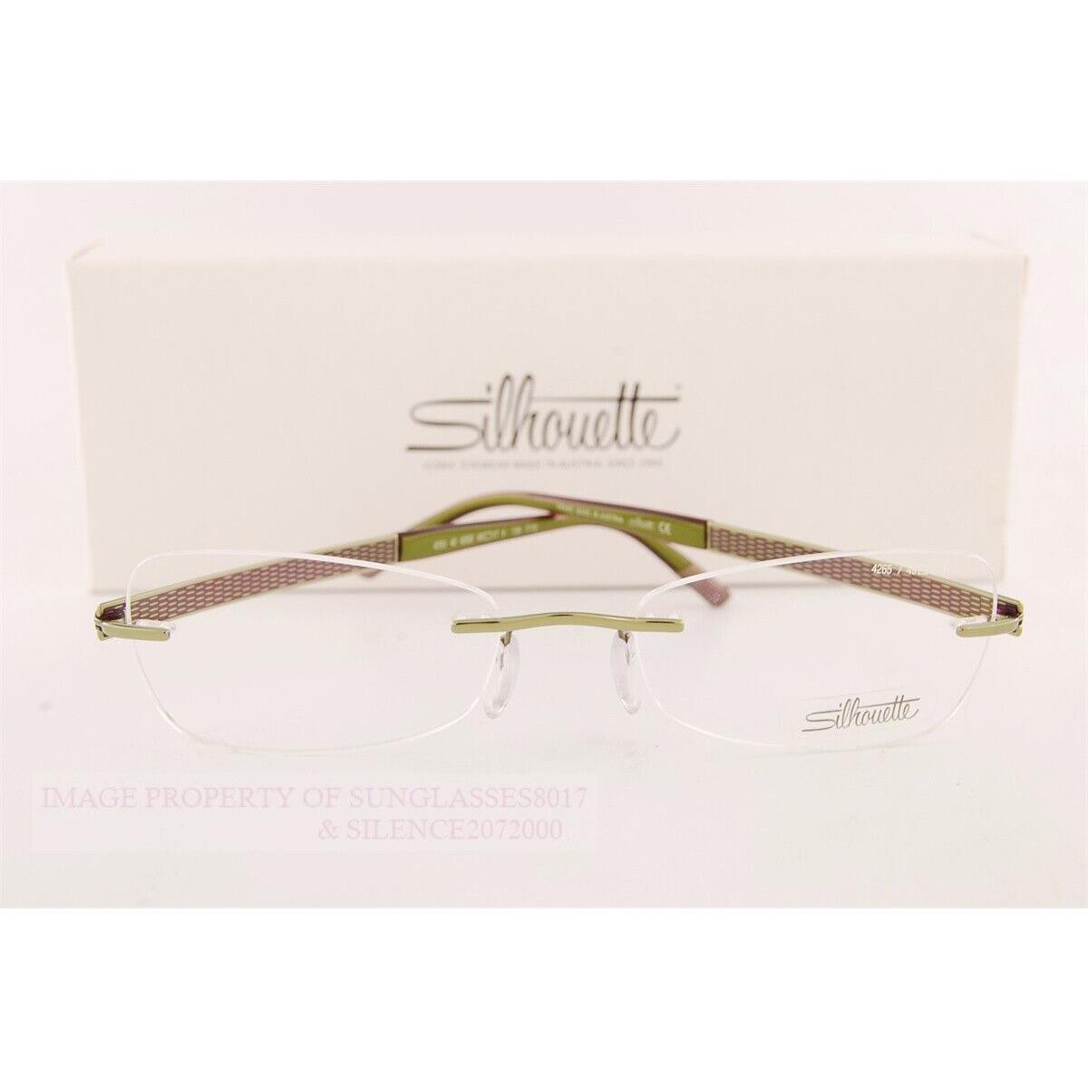 Silhouette Eyeglass Frames Rimless 4265 6058 Brown/green 49mm