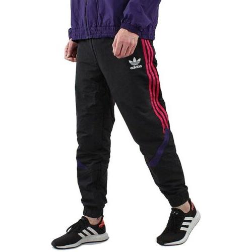 Adidas Originals Mens Sportive Track Pants Size Medium Black/purple
