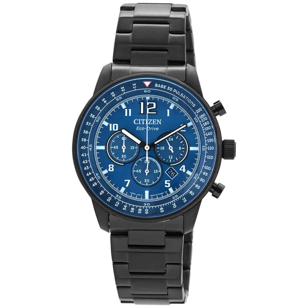 Citizen Chronograph Eco-drive Blue Dial Men`s Watch CA4505-80L