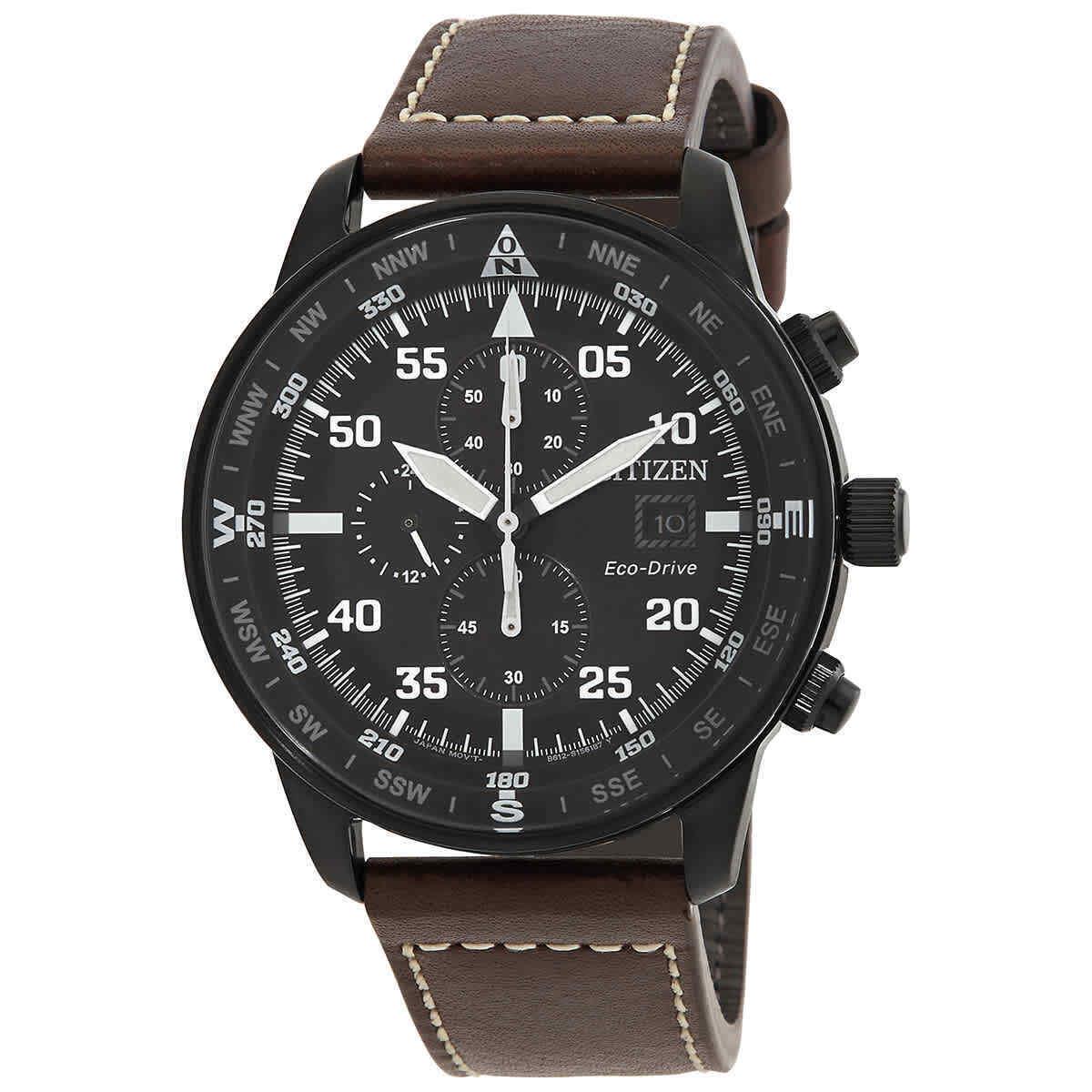 Citizen Eco-drive Chronograph Black Dial Men`s Watch CA0695-17E