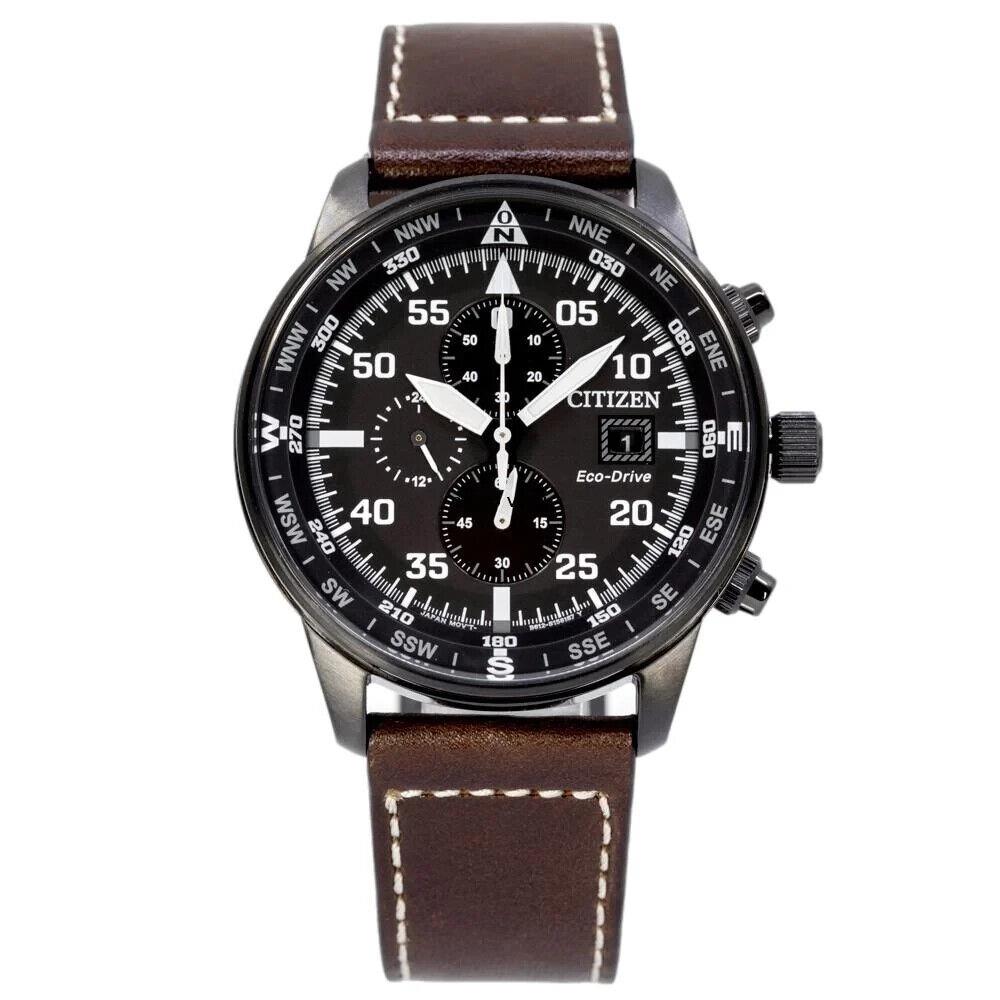 Citizen Men`s Aviator Chronograph Black Dial Eco-drive Watch - CA0695-17E