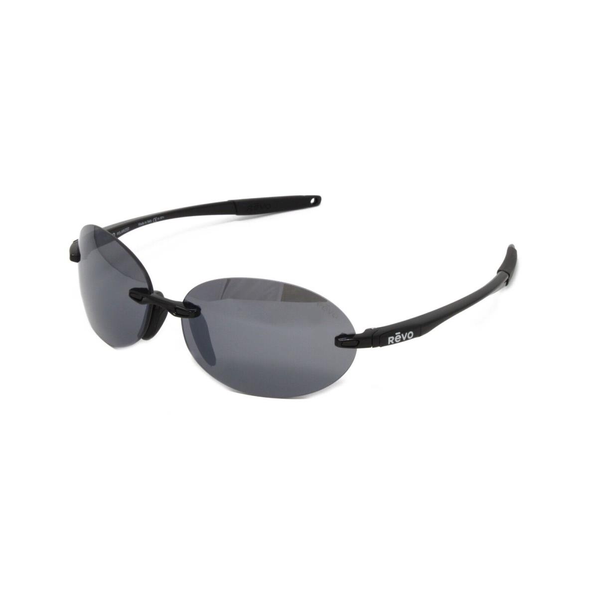 Revo Sunglasses Descend O RE1168 01GY Black Graphite Polarized Lens 61mm - Black Frame, Gray Lens