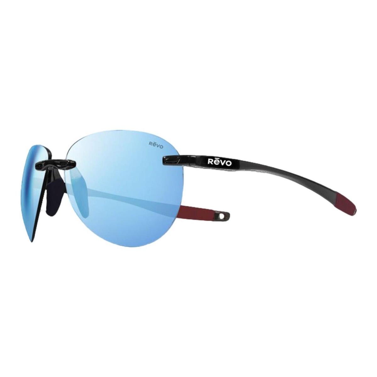 Revo Sunglasses Descend A RE1169V 01 BL Volition Black Blue Water Polarized Lens - Black Frame, Blue Lens