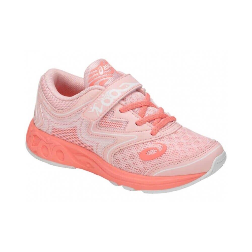 Asics Girls Noosa Ps C712N-1706 Pink Round Toe Hook Loop Sneakers Shoes Sz 2Y - Pink