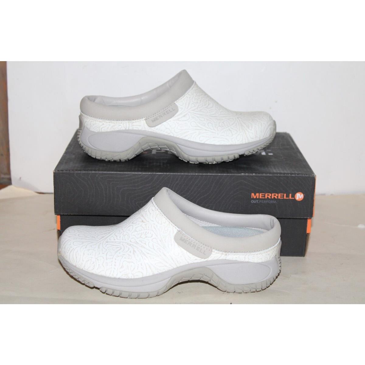 Merrell Encore Slide Pro Lab White Slip-on Clogs Mules Shoes US 5/EU 35