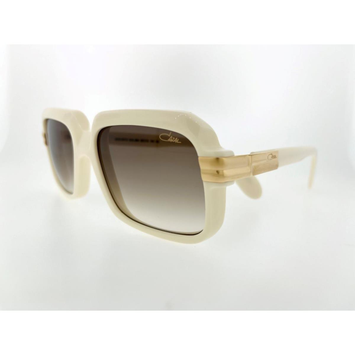 Cazal Sunglasses 607 008 56MM Cream Gold Frame with Brown Gradient Lenses